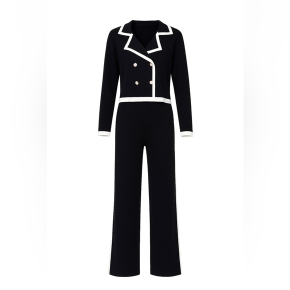 Pants - 244. Rivir Veronica Knit Double Breasted Jacket And Pants Set